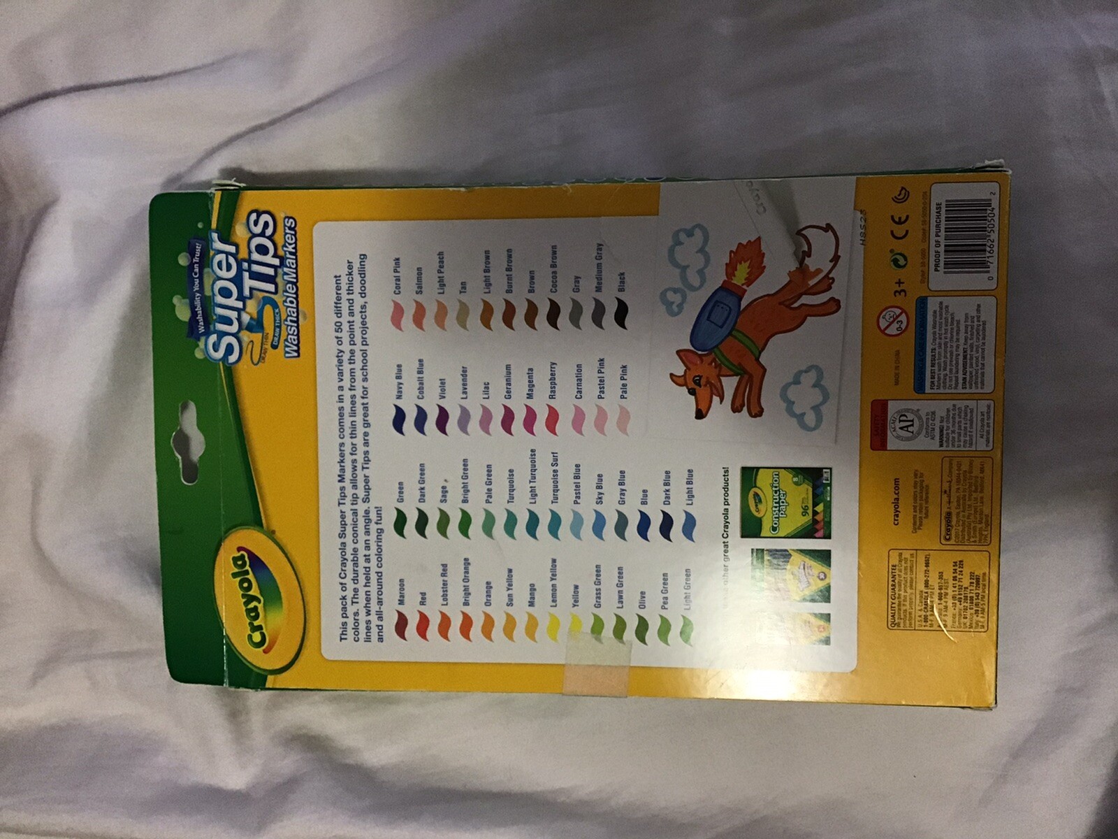 Crayola 50ct Washable Super Tips Markers 50 Color Variety