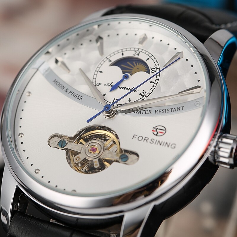 Forsining Classic Moon Phase Mechanical Watches Automatic