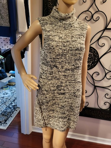 Tan Knit Slimming Sweater Dress 