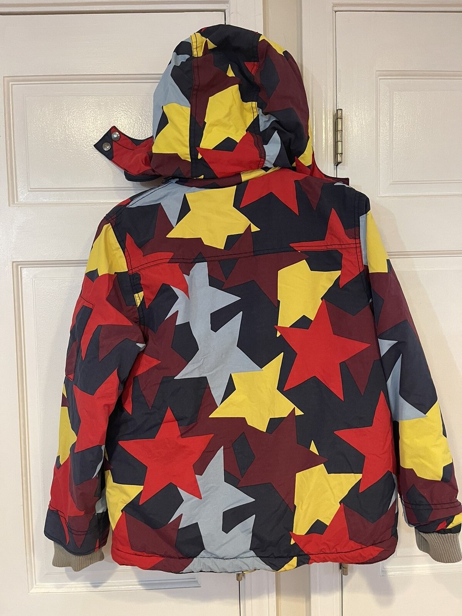 Mini Boden Ski Jacket. Multicolored Star Design. Youth 11-12 | eBay