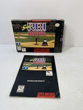 Super RBI Baseball Super Nintendo SNES Box Manual Authentic Original 