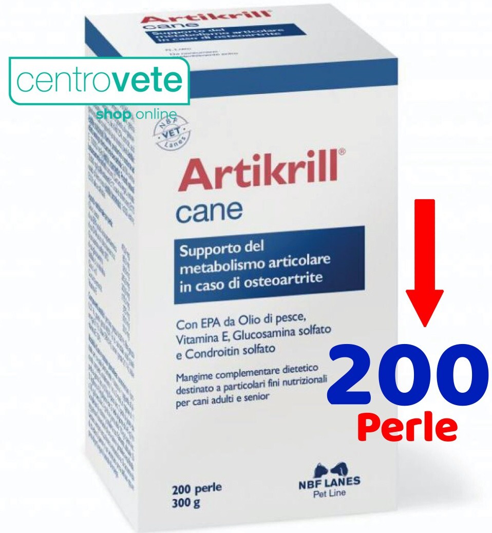 NBF Lanes Artikrill 200 Perle: Condroprotettore Cane Anti-Infiammatorio