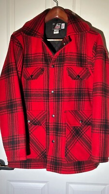 Johnson Woolen Mills 100% Wool Hunting Jacket Size XS/38 Made