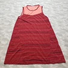 Toad & Co Dress Womens XL Red Lightweight Sleeves Tank Midi Outdoor Stretch