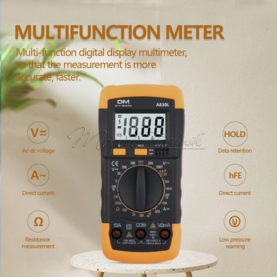 A830L Digital Multimeter Ammeter Voltmeter DC AC Voltage Diode Freguency Meter