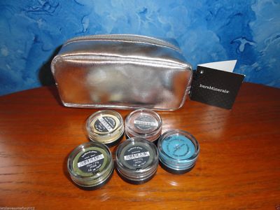 BareMinerals 5-piece eyecolor Wardrobe plus bag - Silver