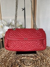 Biba red leather shoulder bag handbag / SEE DESCRIPTION