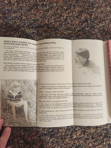 Vintage Book: Where Is God When a Child Suffers Giesbrecht, Penny R. W Panphlet - Picture 13 of 19