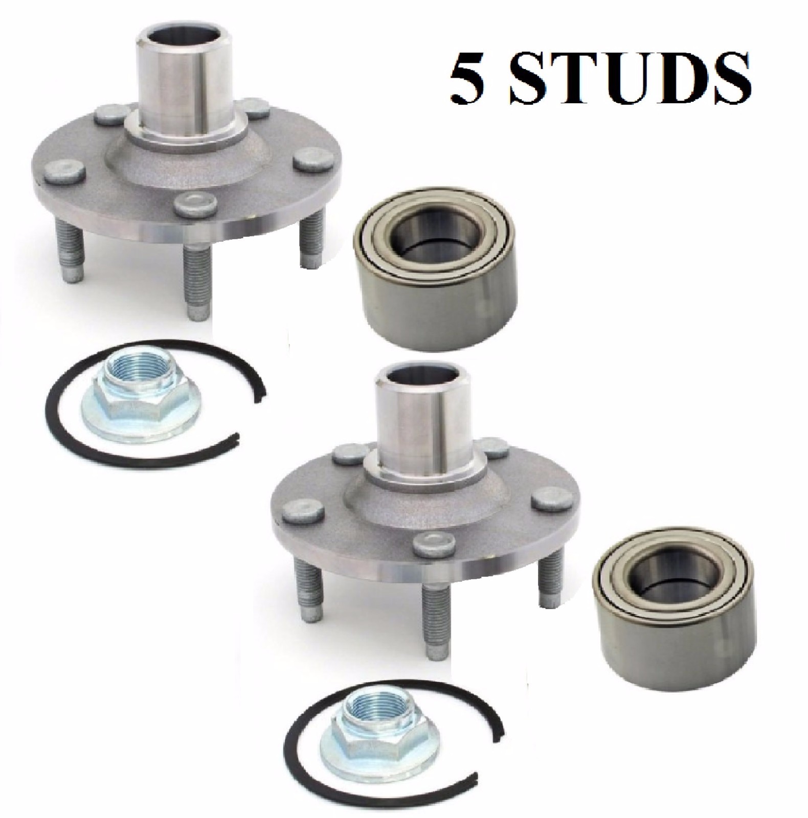 Front Wheel Hub & Bearing For 2008-2011 MAZDA TRIBUTE (PAIR)