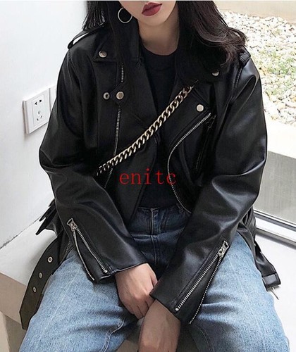 cerniera per Cappotto donna con con in Punk cerniera pelle S0YTwq1