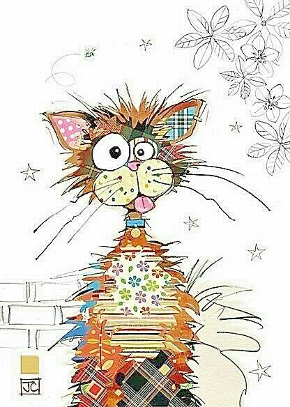 Ziggy Cat Gold Foil Embossed Blank Card Birthday Celebrations