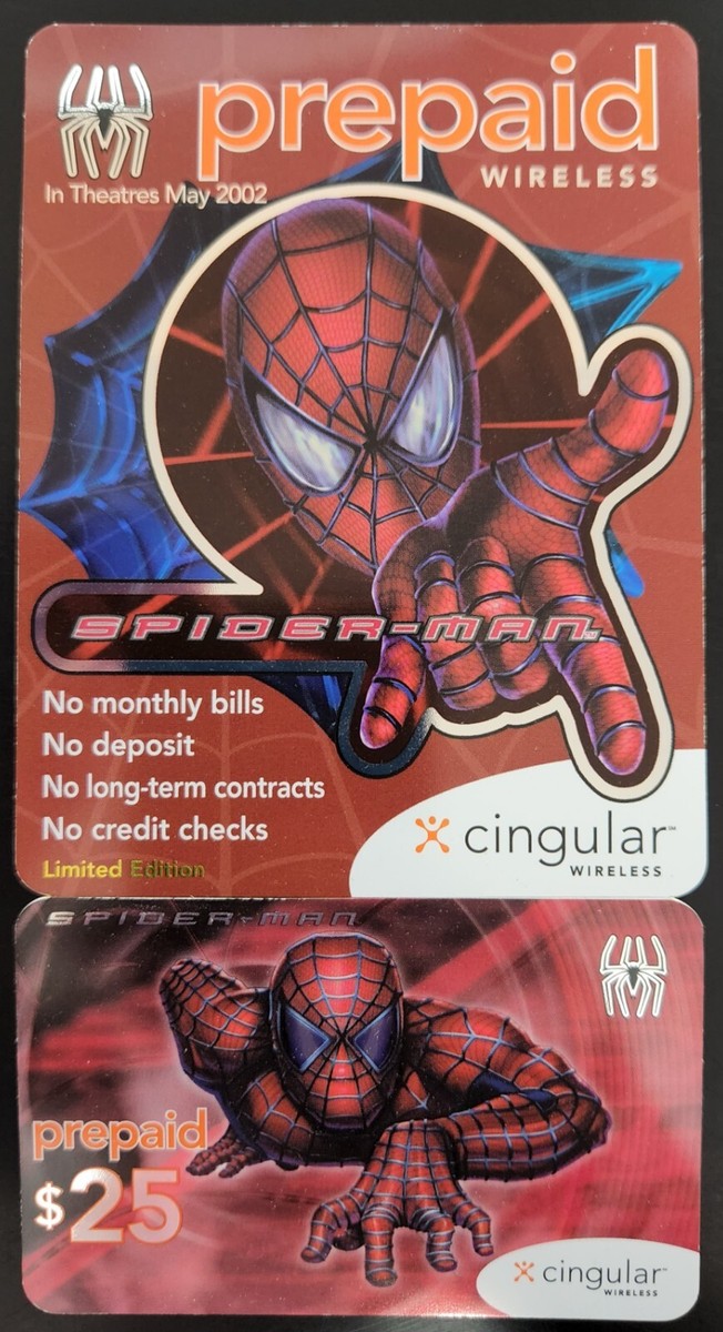 Limited Edition Spiderman Cingular $25 prepaid airtime collector