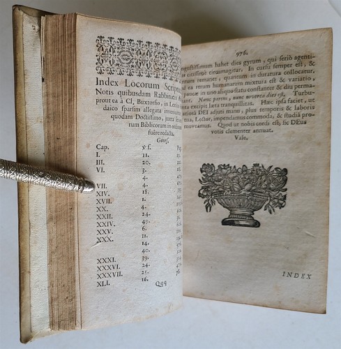 1710 LEXICON HEBRAICUM & CHALDAICUM by BUXTORF ANTIQUE VELLUM BINDING - Imagen 11 de 11