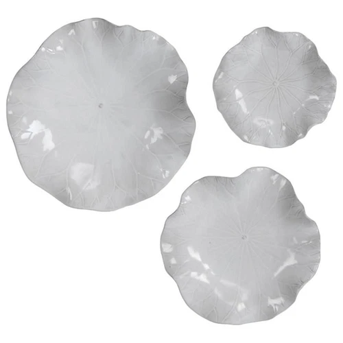 Uttermost Abella Coastal Ceramic Wall Decor in White (Set of 3) - Picture 1 of 10