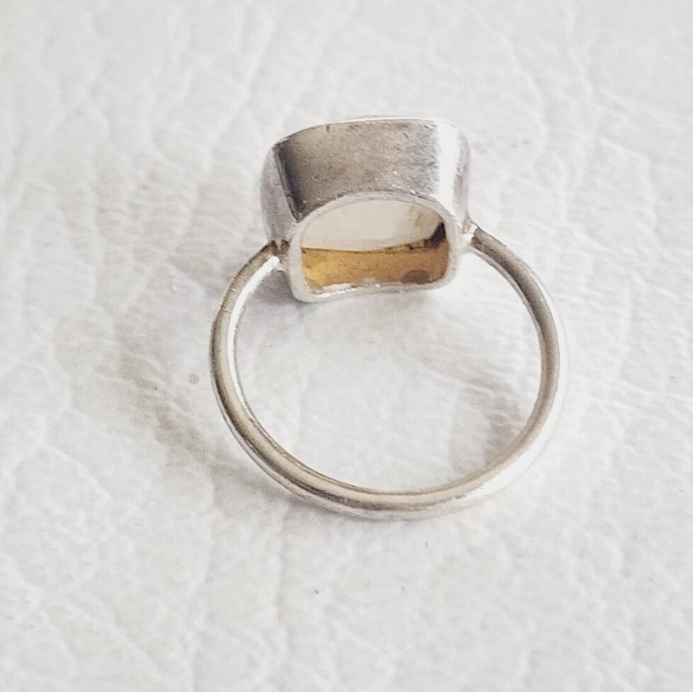 Moonstone Solid Sterling Silver 925 Cocktail Ring… - image 3
