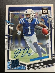 2023 Donruss Optic NFL Josh Downs Rated Rookie 🏆on card Auto🏆No.248 101/199