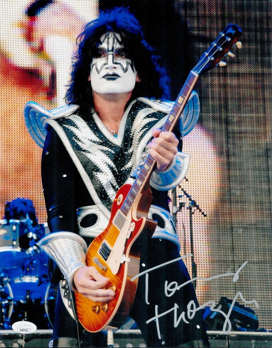 TOMMY THAYER Signed KISS 11x14 Photo Music SPACEMAN Authentic