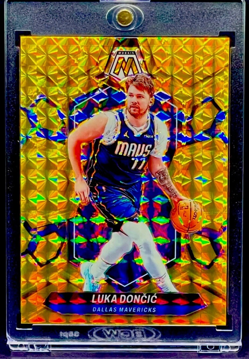Luka Doncic RARE GOLD REFRACTOR PRIZM INVESTMENT CARD SSP MOSAIC