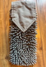 NORWEX Baclock Bath Chenille Hand Towel Graphite Grey Microfiber EUC