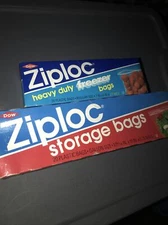 Vintage 1982 Dow Ziploc Heavy Duty Freezer Bags+storage Bags Mix Lot Sealed Box