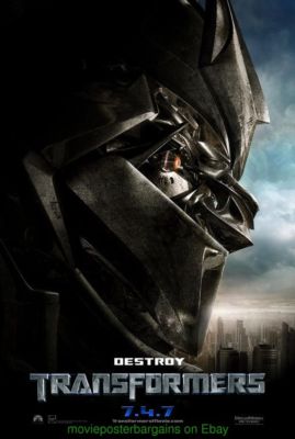 TRANSFORMERS MOVIE POSTER Original DS 27x40 DESTROY Advance Style