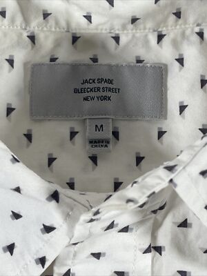 jack spade dress shirts Jack Spade Plaid Button Down Shirt Mens XL Gray White Cotton Long Sleeve Lined
