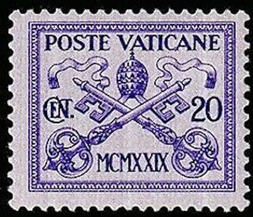 Vatican City #Mi3 Mint 1929 Papal Arms [3]