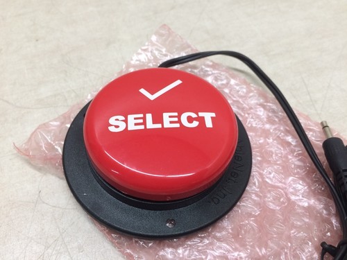 Ablenet "Select" Button Red Wired Jelly Bean Push Switch UAID Accessibility - Picture 3 of 10