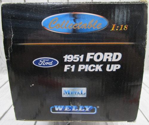 WELLY 1951 Ford F1 Pickup Truck Red Diecast Car 1/18 Scale - Brand NEW in Box - Picture 5 of 9