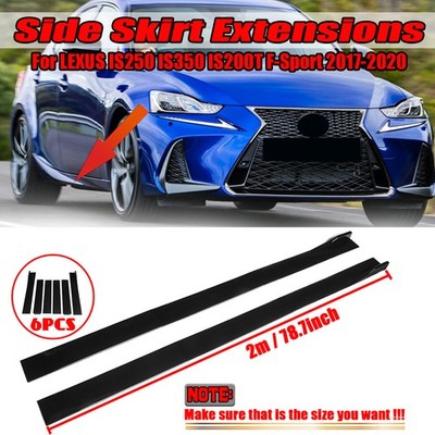 78,7'' Auto Seitenschweller Schwarz Sideskirts Erweiterung Splitters Universal 2m