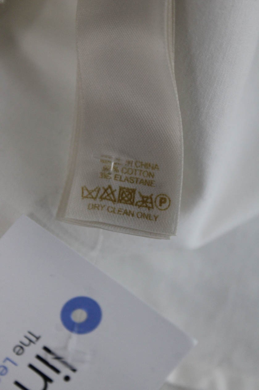 Kate Spade New York Women Sleeveless White Cotton Blouse Size 12 thumbnail 5