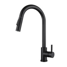 Stainless Steel Kitchen Pull-Out Faucet Hot and Cold Rotate Retractable Kitchen