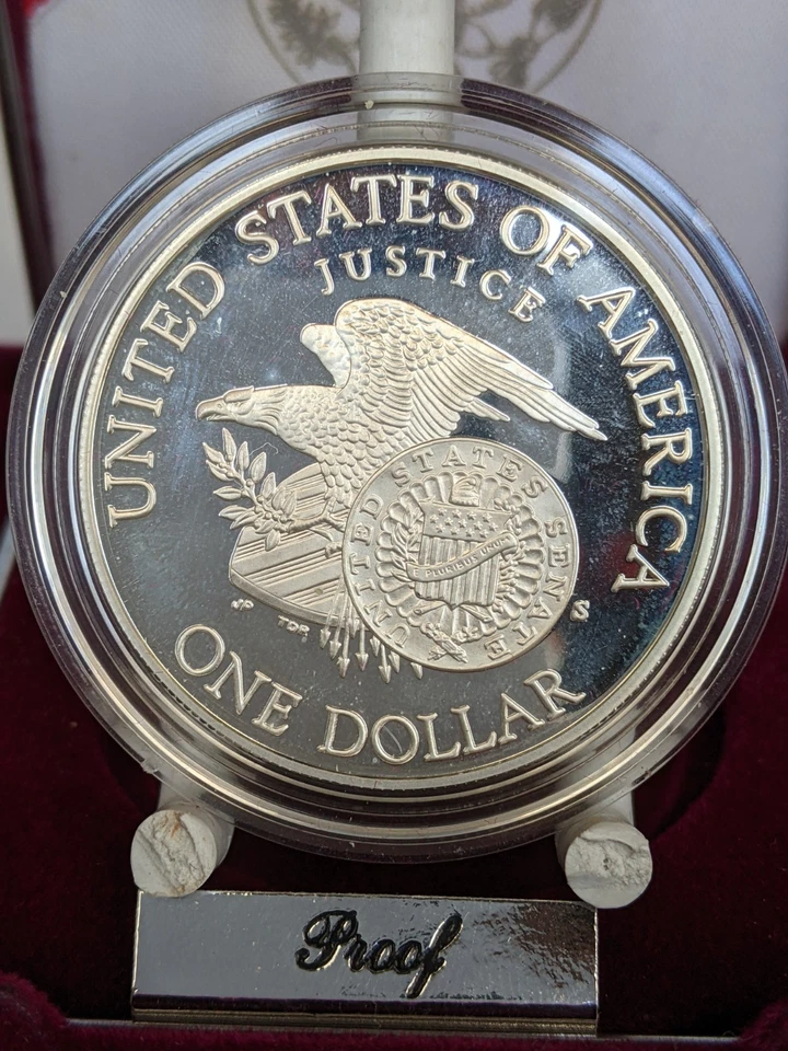 1998 Robert F Kennedy Memorial Commemorative Proof Silver Dollar W/ OGP - Image 3 of 4