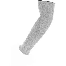 Large Gray Cut Resistant Level-5 Cut Protection Arm Sleeves, Arm Width 4 In. to