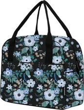 VLM Lunch Bag,Lunch Box for Women Men,Reusable Insulated Blue Floral 