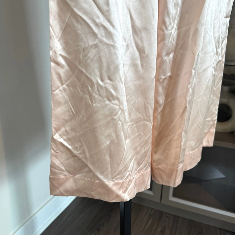 Agent Provocateur Classic Pyjama Bottom NEW Pink Silk Trim High Rise Trouser M - Image 4 of 4