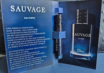 DIOR SAUVAGE EAU FORTE PARFUM  1.0ml .03fl oz CARDED SAMPLE VIAL FRAG