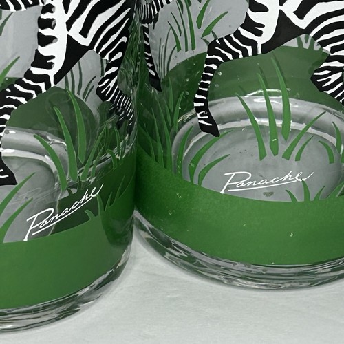 Panache Zebra set di 4 bicchieri safari africano barware 12 oz highball tropicale - Foto 6 di 13