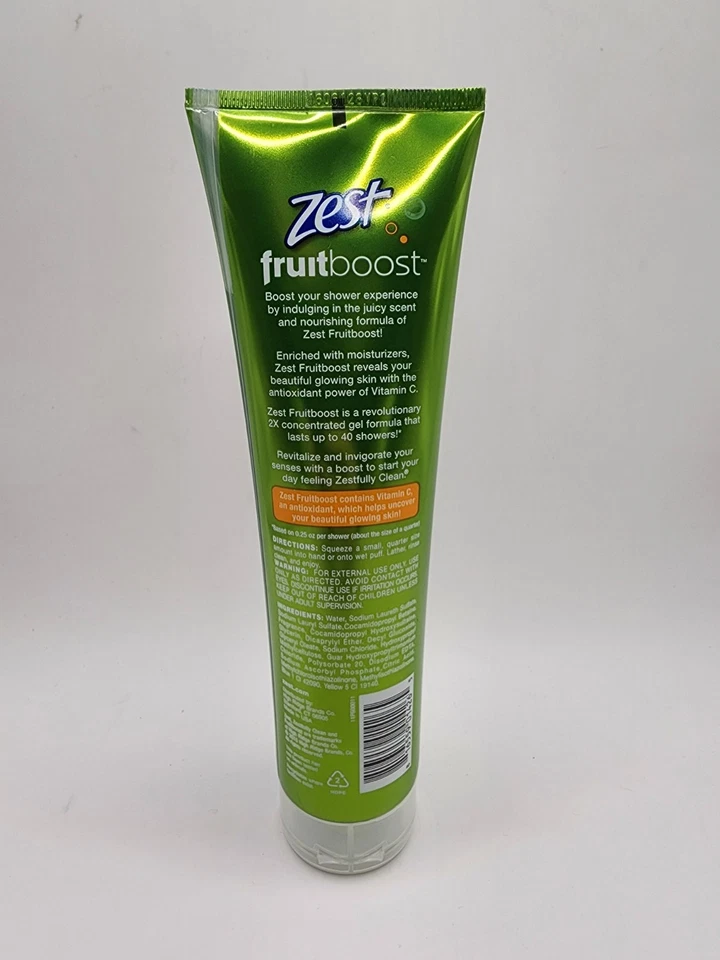 Zest FruitBoost Citrus Splash Shower Gel 10 Fl. Oz. NEW - Image 2 of 4