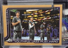 2025 Topps Basketball Jazz Dance! Youthful Jazz Play Hard Card /2025 GOLD TEAM
