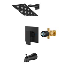 Shower Faucet Set with Tub Spout Bathtub Faucet Kit Shower Tub Faucet Set Com...