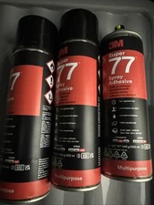 3X 3M SUPER 77 Spray Scotch Weld Carpet Foam Adhesive  500ml (LID DAMAGE)