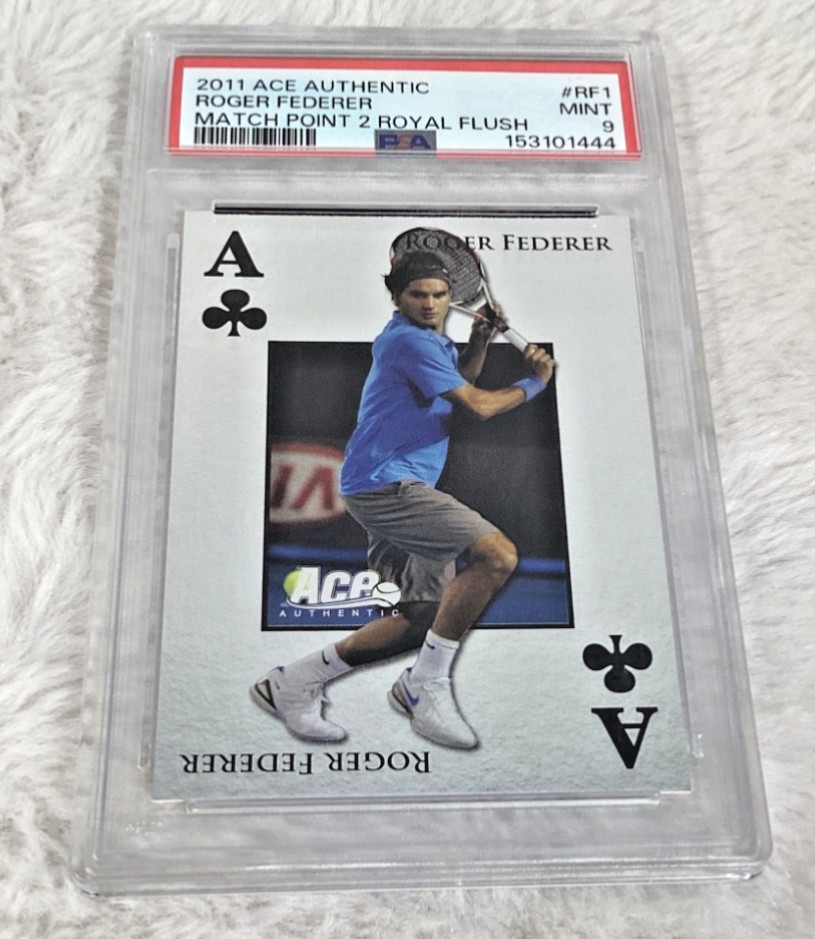 2011 Ace Authentic Match Point 2 Royal Flush #RF1 ROGER FEDERER PSA 9 Top Pop