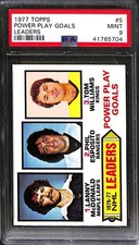 1977 TOPPS #5 POWER PLAY GOALS LEADERS PSA 9 Mint 41765704 