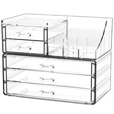 Acrylic Clear Make up Organizers and Storage for Vanity,Bathroom Skincare Organi