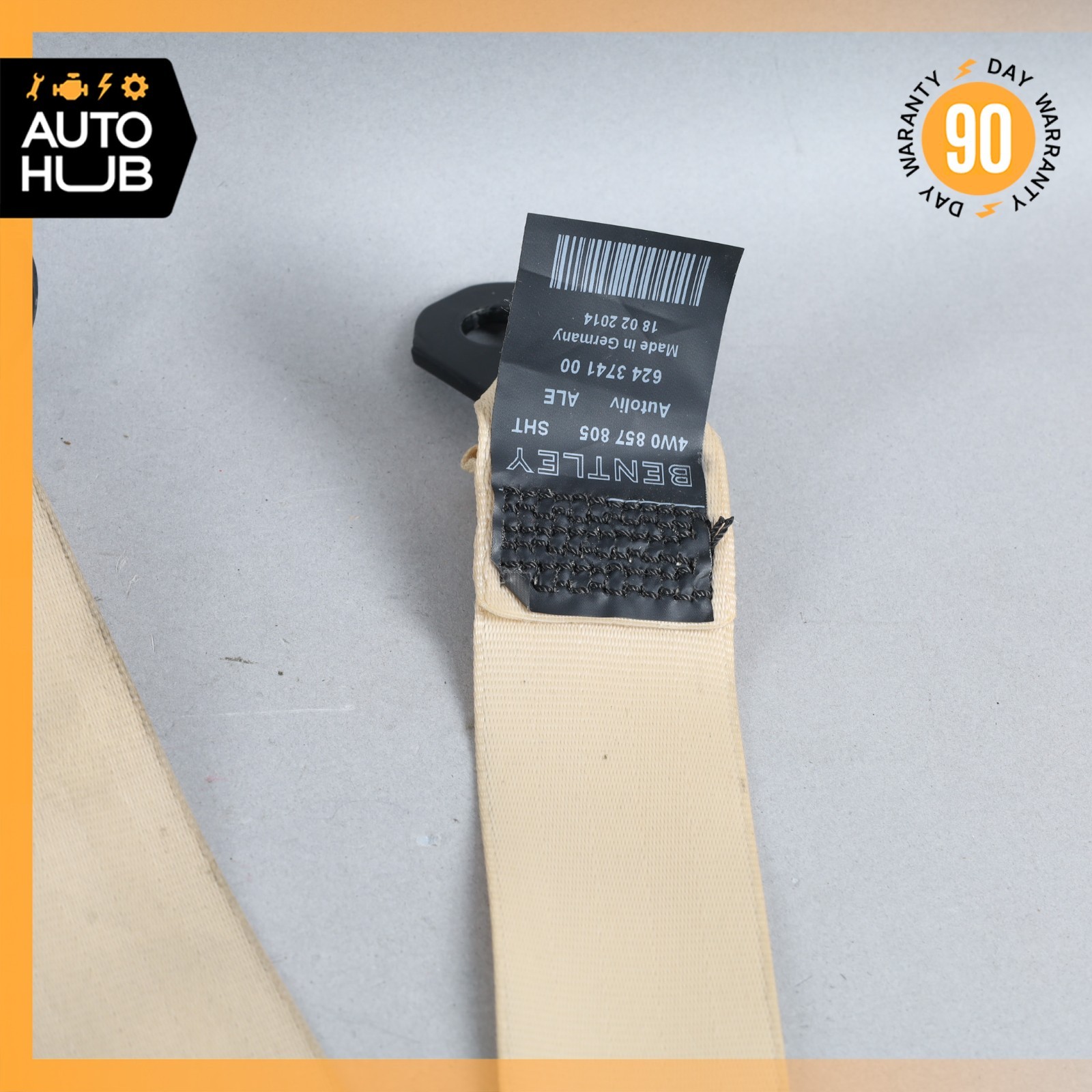14-18 Bentley Flying Spur Sedan Rear Left Seatbelt Seat Belt 4W0857805 OEM 40k