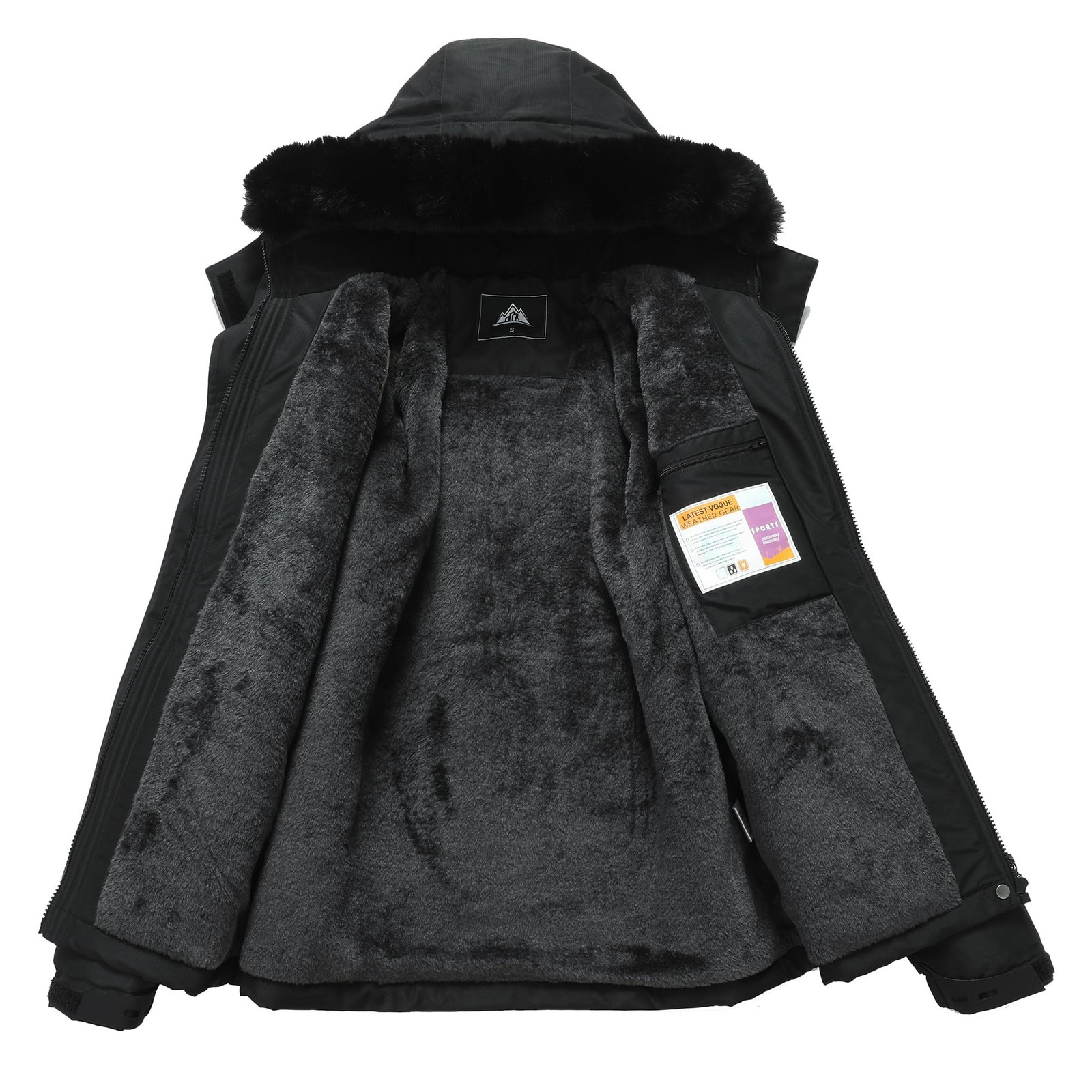 MOERDENG Women's Waterproof Snow Ski Jacket - Warm Winter Coat Insulated for ...