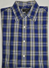 Mens Banana Republic Tailored Fit Long Sleeve Plaid Button Up Shirt Size Medium