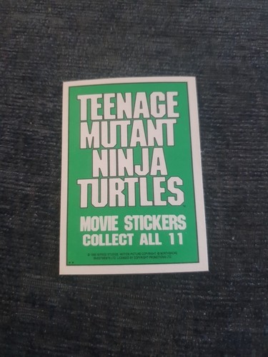 💥Schöner 1990 Topps Teenage Mutant Ninja Turtles Raphael Sticker #7 - Bild 2 von 2