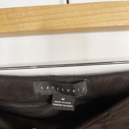Sanctuary Medium Chocolate Brown Faux Suede Pants Pull On Straight Leg Trousers - Picture 7 of 9